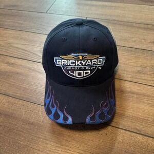 Vintage NASCAR Brickyard‎ 400 Flame Hat Men's OSFM Y2K Streetwear 2004